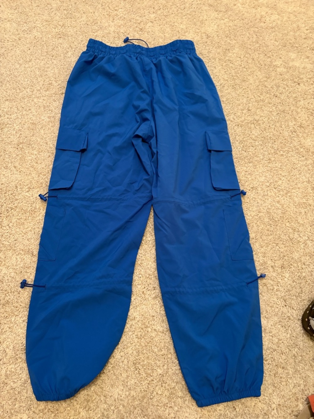 Electric Blue Cargo Jogger Pants